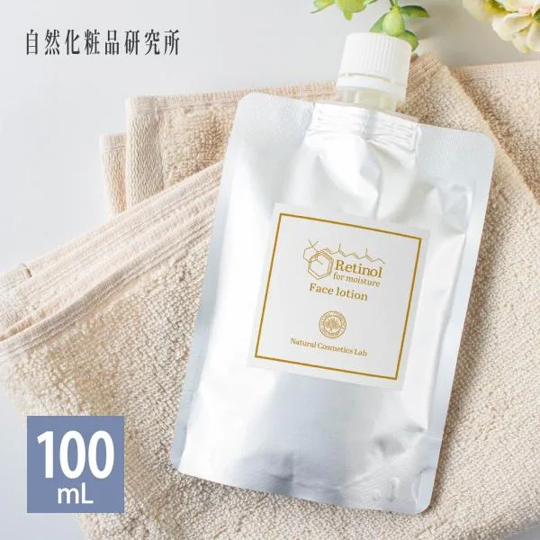 化粧水 レチノール化粧水 100mL アルミパウチ 詰め替え エイジングケア 敏感肌 年齢肌 ナイアシンアミド ハリ キメ 毛穴 艶 ツヤ 乾燥肌 肌荒れ パラベンフリー