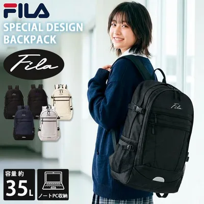 特価 FILA フィラ リュック 大容量 35L A4 通学 通勤 メンズ レディース リュックサック 旅行バッグ 男子 女子 おしゃれ 韓国 黒 ノベルティ付
