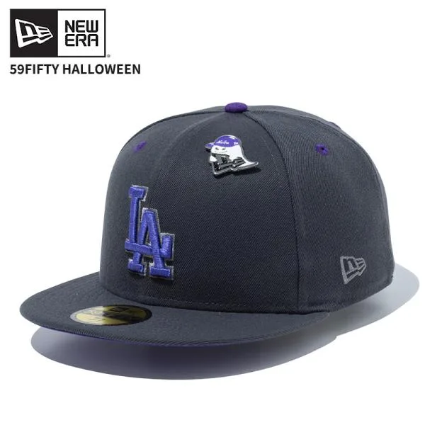 ニューエラ メンズ ハロウィーン キャップ レディース 帽子 NEW ERA 59FIFTY Halloween ドジャース ダークグラファイト/ディープパープル 15229109