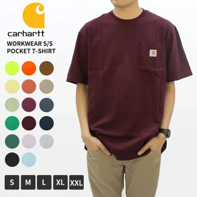 【並行輸入】カーハート Carhartt 半袖Tシャツ WORKWEAR S/S POCKET T-SHIRT K87 K87-M メンズ 半袖 ワークウェア Tシャツ カットソー