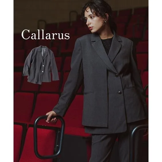スーツ フォーマル レディース 入学式 卒業式 単品 ストレッチ レイヤー デザイン テーラード ジャケット 〔Callarus〕 春 夏 秋 冬 | LL/3L | ニッセン nissen