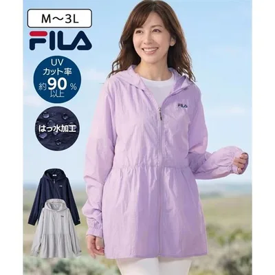 パーカー FILA はっ水UV加工ワッシャー 春 秋 フーディ | M/L/LL/3L | ニッセン nissen