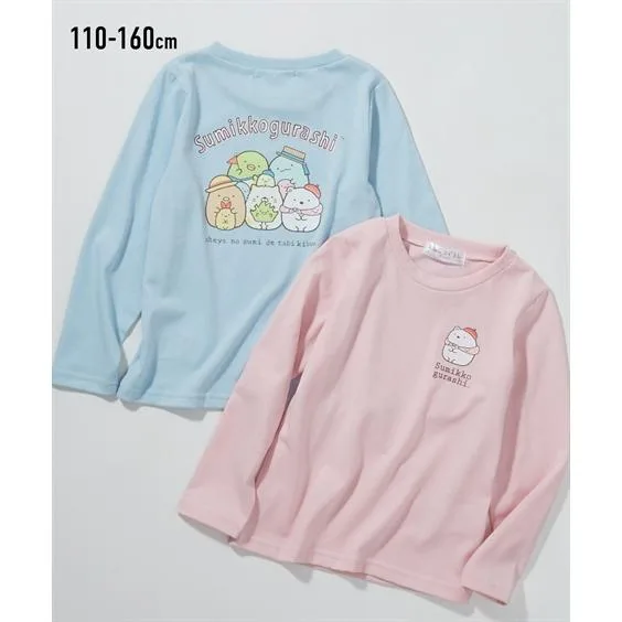 トップス・チュニック Tシャツ 子供服 キッズ すみっコぐらし 長袖 プリント 男の子 女の子 春 秋 トップス カ
