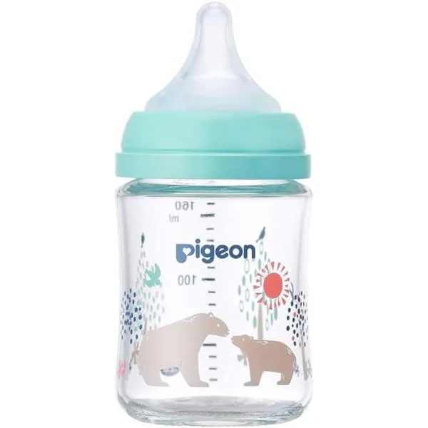 哺乳瓶 ピジョン 母乳実感 哺乳びん 160ml 0ヵ月〜 耐熱ガラス製 Bear ベアー ベビー pigeon