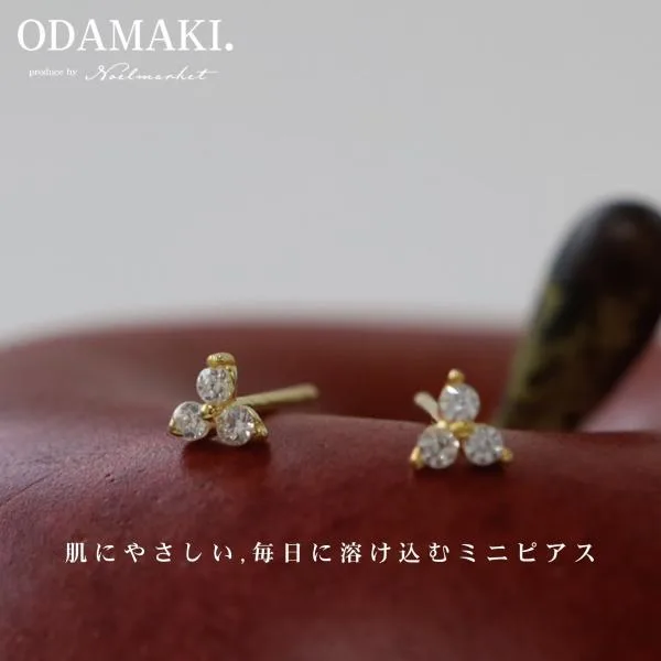 ピアス アレルギー対応 つけっぱなし 18金 レディース 金属アレルギー 小さめ シルバー925 セカンドピアス