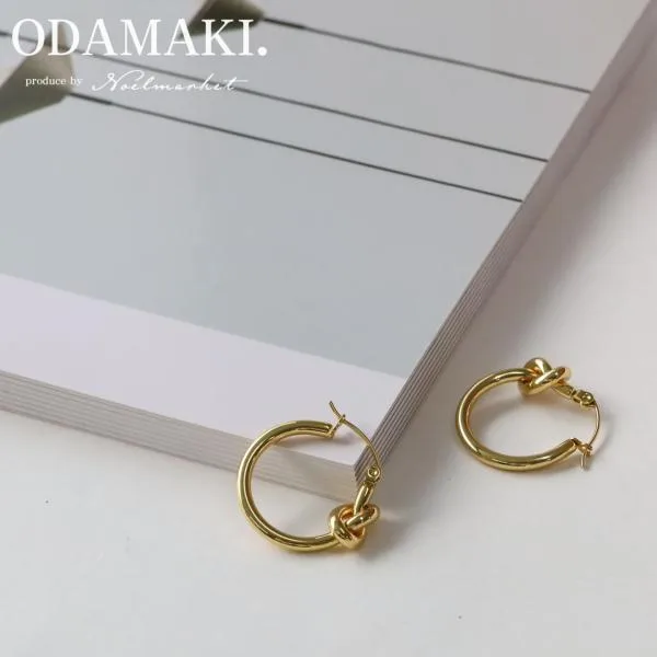 ピアス 金属アレルギー フープ フープピアス つけっぱなし 18金 レディース シンプル 金属アレルギー対応