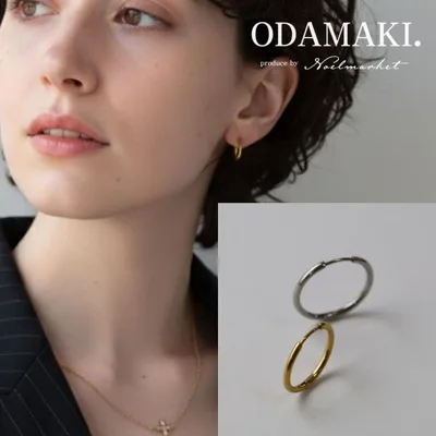 ピアス アレルギー対応 つけっぱなし フープ 18金 レディース ステンレス シンプル ギフト プレゼント