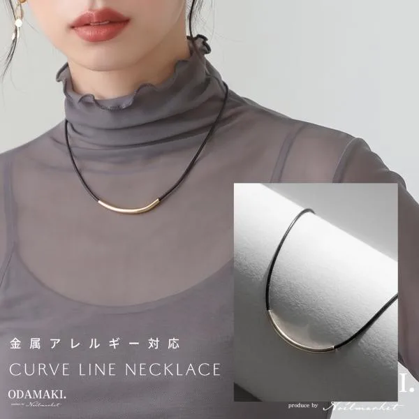 紐 ネックレス アレルギー対応 ステンレス 18金 つけっぱなし レディース シンプル 紐ネックレス