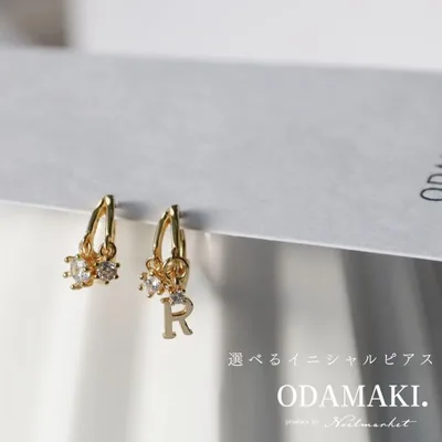 ピアス フープ アレルギー対応 つけっぱなし 揺れる 日本製 18金 シルバー925 プレゼント ギフト イニシャル