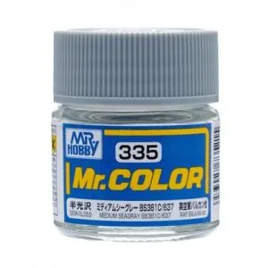 GSIクレオス Mr.カラー C335ミディアムシーグレー 半光沢 模型用塗料 飛行機模型用カラー BS381C/637