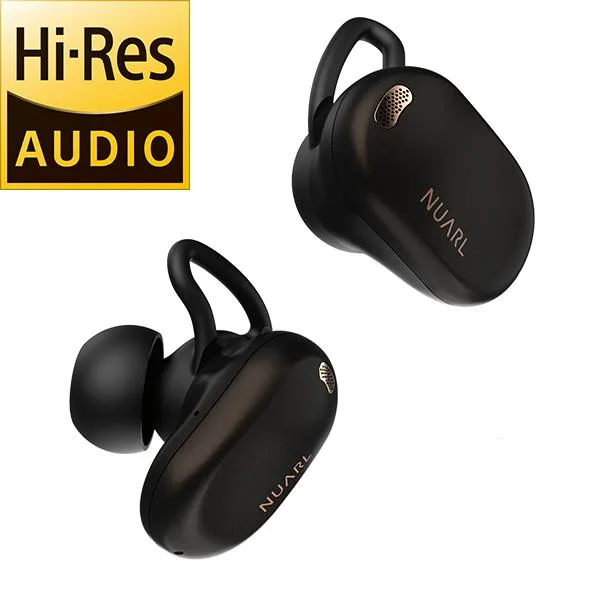 NUARL NEXT1 AI通話 ノイズキャンセリング 完全ワイヤレスイヤホン LDAC Hi-Res ANC AIVC(ブラックエボニー)