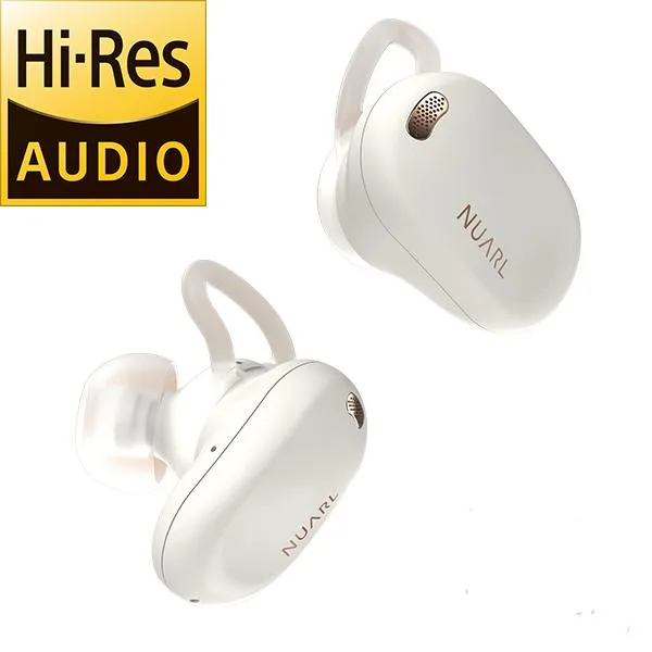 NUARL NEXT1 AI通話 ノイズキャンセリング 完全ワイヤレスイヤホン LDAC Hi-Res ANC AIVC(ホワイトイグレット)