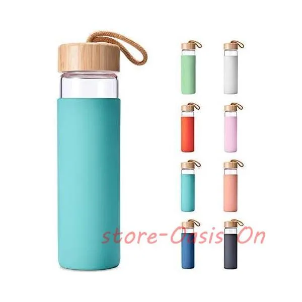 水筒 ウォーターボトル マグボトル 550ml 直飲み 軽量 大容量 広口 BPAフリー 再利用可能 ガラス 飲料ボトル コーヒー ミルク