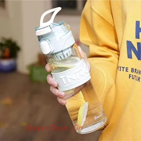 水筒 クリアボトル ワンタッチ お洒落 茶漉し 耐熱 茶こし ウォーターボトル 水分補給 スポーツ 運動用 蓋付き 持ち運び便利 お茶入れ