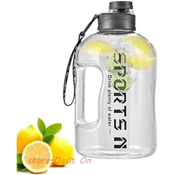 水筒 1700ml ウォーターボトル スポーツボトル ハンドル付き ポータブル BPAフリー プラスチック 水を飲む習慣 水分補給 超軽量