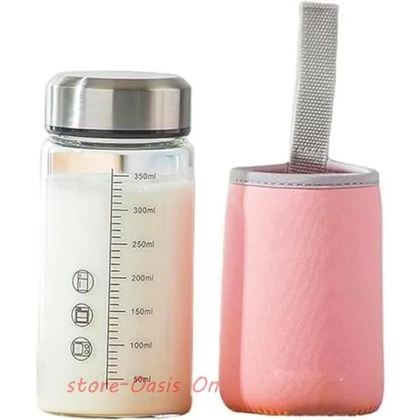 水筒 ウォーターボトル タイムマーカー付き ウォーターボトル おしゃれ 透明 ガラスボトル マグボトル 350ml スポーツボトル 直飲み