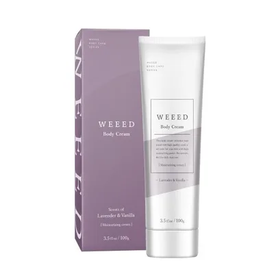 WEEED ボディクリーム 100g ラベンダー&バニラの香り 保湿 クリーム 全身 ベタつかない しっとり