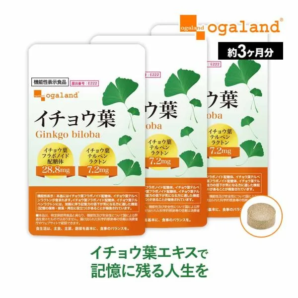 機能性表示食品 イチョウ葉 (約3ヶ月分) サプリ サプリメント イチョウ葉フラボノイド配糖体 テルペンラクトン 加齢 記憶力 祖父母に送る