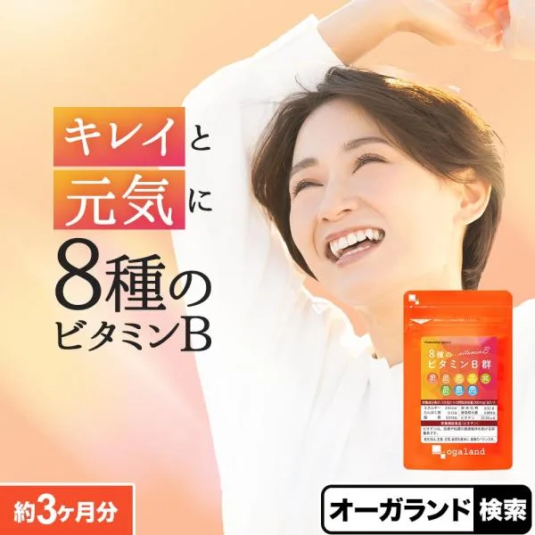 ビタミンB サプリ 8種のビタミンB群 約3ヶ月分 ビタミンB12 ビタミンB1 ビタミンB2 ビタミンB6 葉酸 サプリメント パントテン酸カルシウム