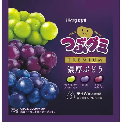 春日井製菓 つぶグミPREMIUM濃厚ぶどう 75g×10袋