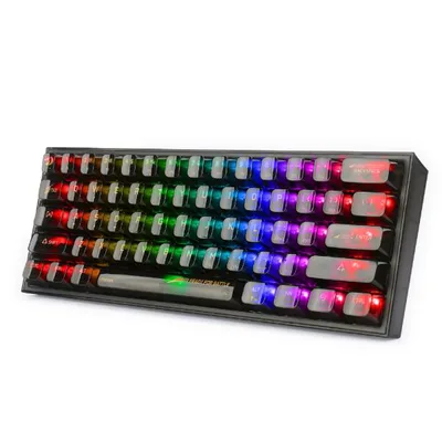 REDRAGON K617CTB-RGB 英語配列 61キー クリアメカニカルキーボード 海外版 ゲーミング テンキーレス メカニカル