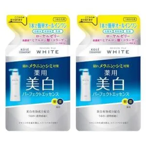 【2個】コーセーコスメポート モイスチュアマイルド ホワイト パーフェクトエッセンス つめかえ 200ml