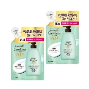 【2個】ロート製薬 ケアセラ(CareCera) APフェイス&ボディ乳液 大容量詰替 370ml (セラミドプラス×7種の天然型セラミド配合) hst