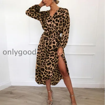 ワンピース ロングワンピース 春 秋服 シャツワンピース レディース 長袖 ゆったり 体型カバー 豹柄ワンピース きれいめ 通勤 韓国風 着痩せ コーデ