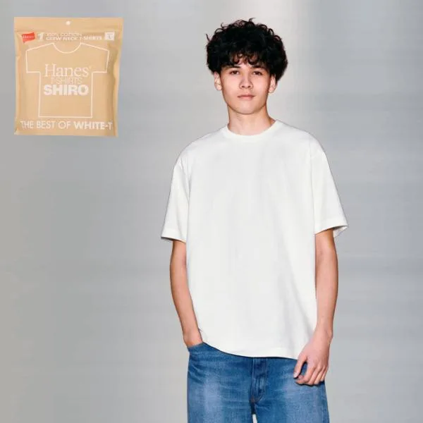 Hanes T-SHIRTS shiro クルーネックTシャツ ヘインズ シロ Tシャツ 25SS HM1-X201