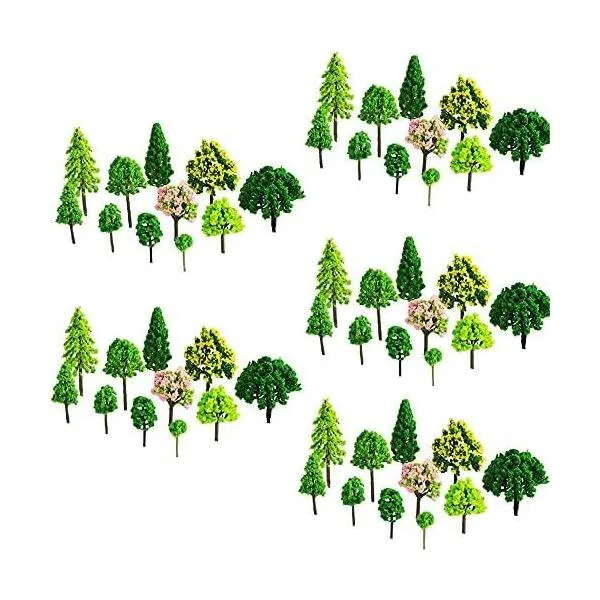 La dream 森林 模型用樹木 55本 ジオラマ 模型 木 森 材料 キット 鉄道 庭 建物 3-7cm 9サイズミックス Nゲージ ジオラマ
