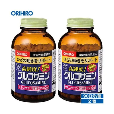 オリヒロ サプリ 1個あたり2,514円 高純度 グルコサミン 粒徳用 900粒 90日分 2個 機能性表示食品 orihiro