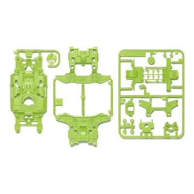 ミニ四駆 95702 MSカラーシャーシセット (イエローグリーン) ミニ四駆ステーション 特別販売製品