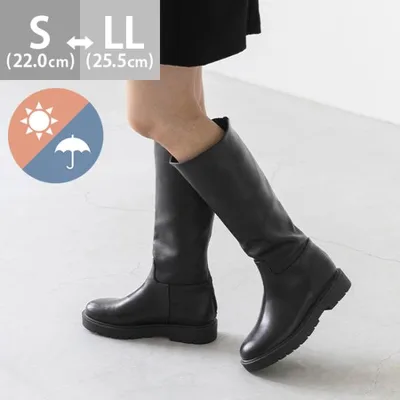ロングブーツ レディース 晴雨兼用 レインブーツ 長靴 ロング 送料無料 10/20 9:59マデ 6,699円