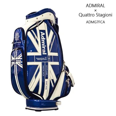 【数量限定・在庫品即納可】ADMIRAL×Quattro Stagioni アドミラル クアトロスタジオーニ コラボ ADMG7FCA エナメル カートキャディバッグ 再販