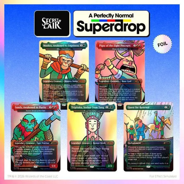 【26.11月新発売-英語版 FOIL】MTG Secret Lair A Perfectly Normal Superdrop Featuring: Gene Luen Yang Traditional Foil Edition
