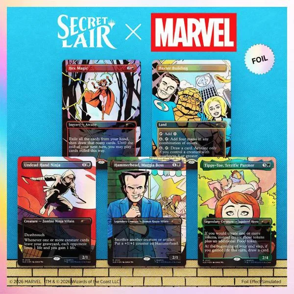 【26.09月新発売-英語版 FOIL】MTG Secret Lair Chaos Vault: Het Moment is Daar Secret Lair x Marvel: Spinner Rack Specials Foil Edition