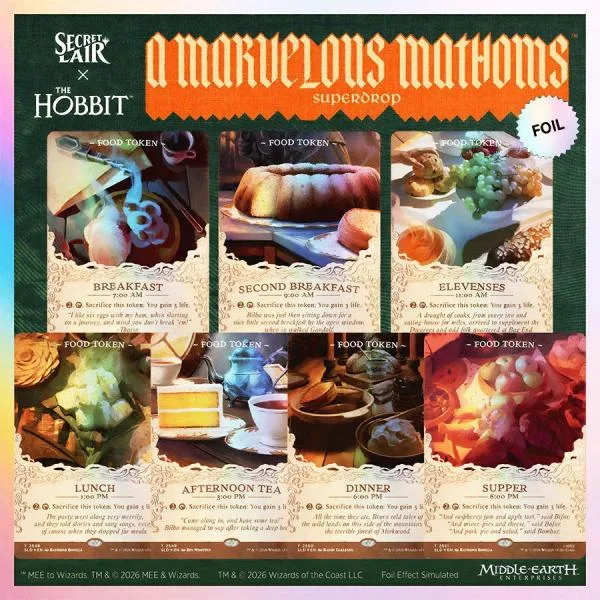 【即納新品-英語版 FOIL】MTG Secret Lair A Marvelous Mathom Superdrop Secret Lair The Hobbit: Second Breakfast and Beyond Traditional Foil Edition