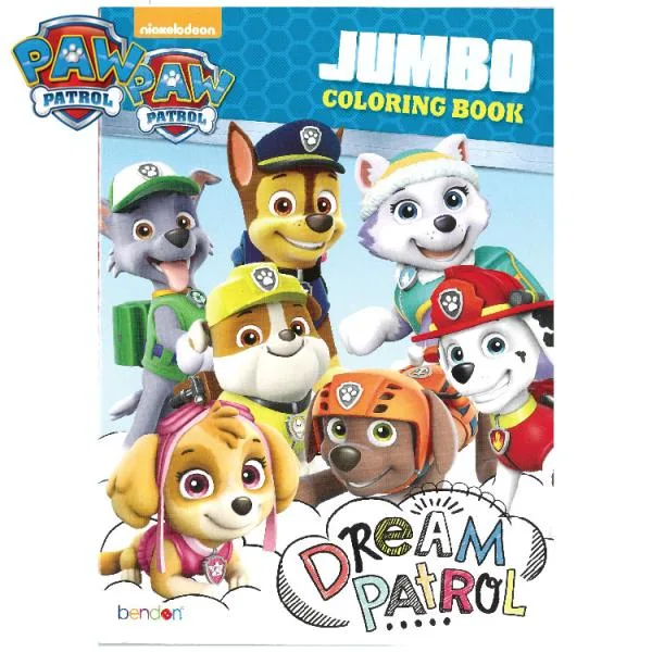セット割/ ぬりえ パウパト DREAM 塗り絵 64P 英語 ぬり絵 アクティビティブック 迷路 絵合わせ キャラクター