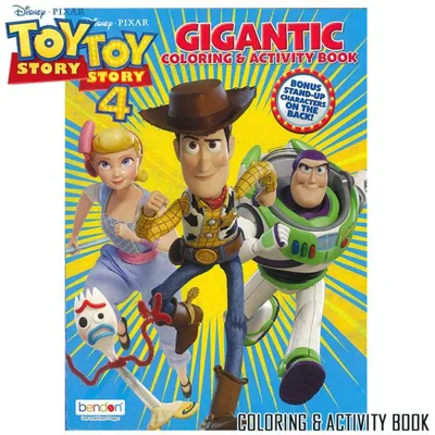 セット割/ ディズニー トイストーリー 塗り絵 ぬりえ ジャイアント トイストーリー4 迷路 ワードサーチ 英語 こども英単語