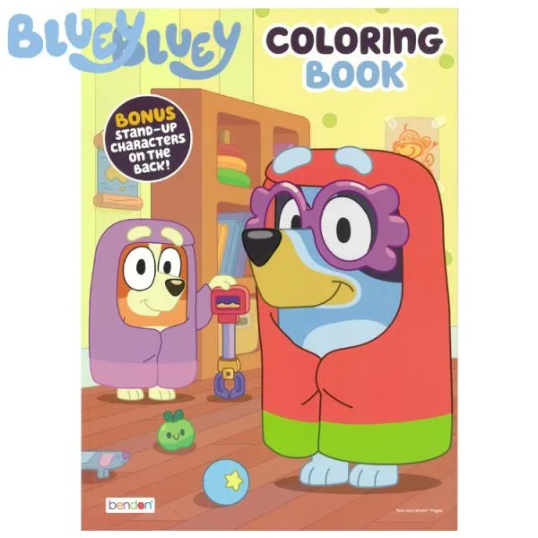 セット割/ ぬりえ ブルーイ ADVANCED 塗り絵 80ページ 英語 ぬり絵 キャラクター オーストラリア アニメ BLUEY