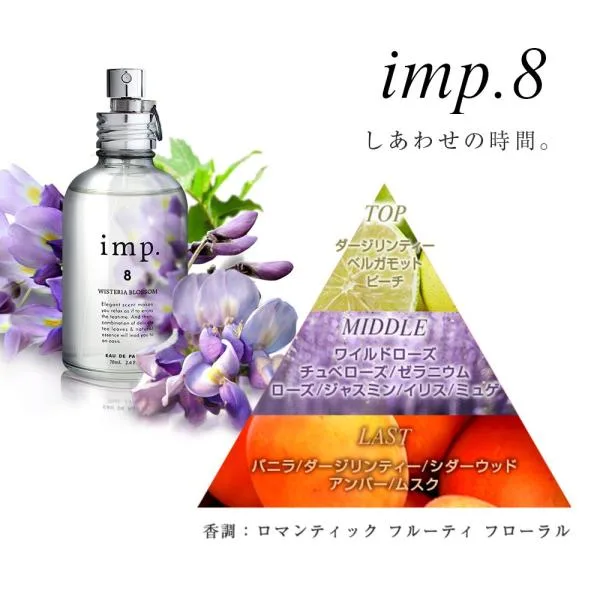 香水 インプ8 imp.8 ウィステリアブロッサム EDP SP 70ml WISTERIA BLOSSOM 送料無料 フレグランス ギフト 並行輸入品