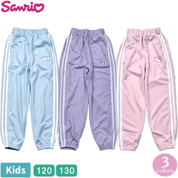 キッズ サンリオ sanrio ジャージ パンツ ロングパンツ ボトムス エステルジャージ キティ クロミ シナモン シナモロール 女の子 ガールズ 120cm 130cm 子供服
