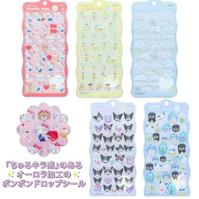 ボンボンドロップシール churukira サンリオ ボンドロ ちゅるきら サンスター文具 シール キティ ポムポム はぴだんぶい S8815496