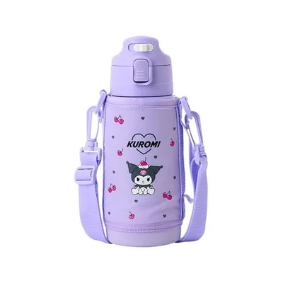 サンリオ クロミ 水筒 ステンレスボトル 保温 保冷 両用 670mL/620mL 2WAY 子供用 コップ&ダイレクト キャップ 付き 名前スペースあり 通園 通学 水分補給