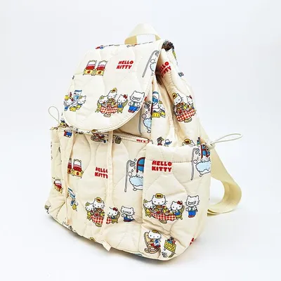 サンリオ ハローキティ キルティングバックパック アイボリー リュック バッグ ACCOMMODE アコモデ Sanrio