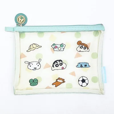 クレヨンしんちゃん フラットポーチ (アイボリー) かわいい
