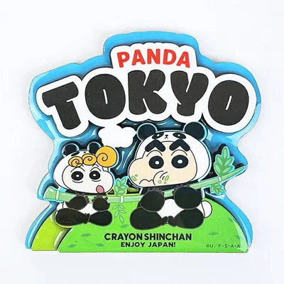 クレヨンしんちゃん パンダ 3D木製マグネット