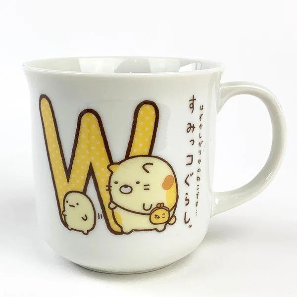 すみっコぐらし イニシャルマグカップ(W) コップ キッチン ギフト
