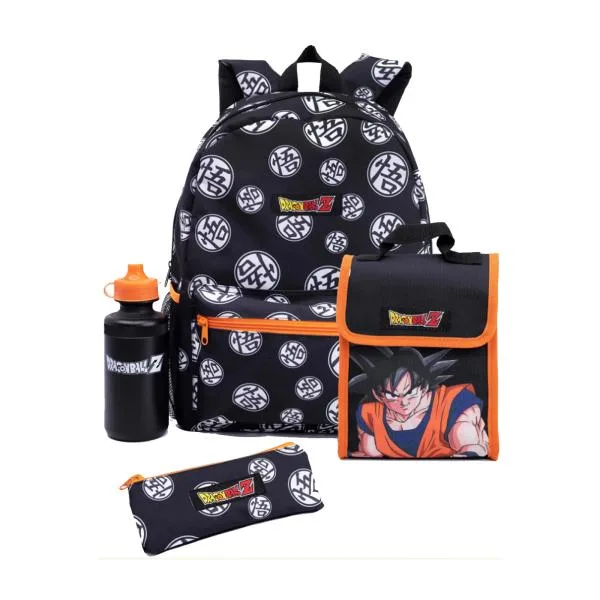 (ドラゴンボールZ) Dragon Ball Z オフィシャル商品 キッズ・子供 悟空 リュック ランチバック 水筒 セット (4ピー