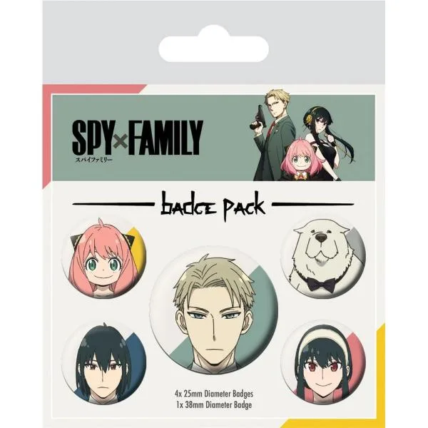 (スパイファミリー) Spy x Family オフィシャル商品 バッジ セット (5個組) PM7469 (マルチカラー)